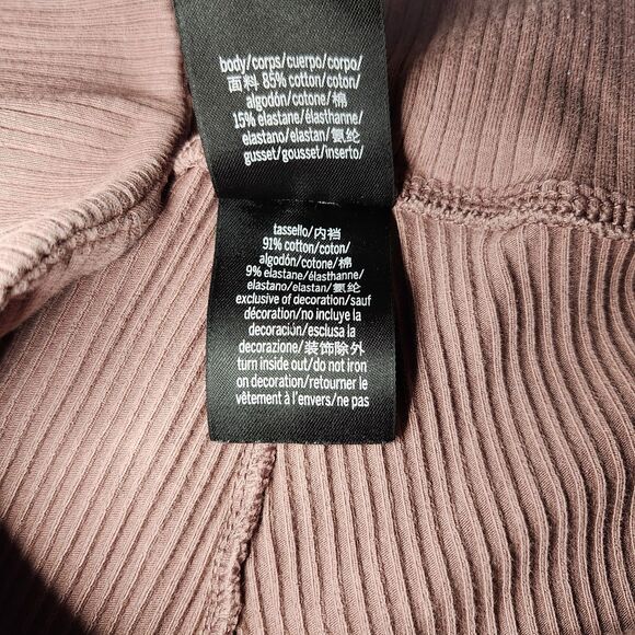 Victoria's Secret PINK Ribbed Seamless High Waist Leggings Mauve L Yoga Preppy - Picture 10 of 11